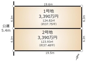 土地　瑞穂区中根町5丁目　全2区画　2号地